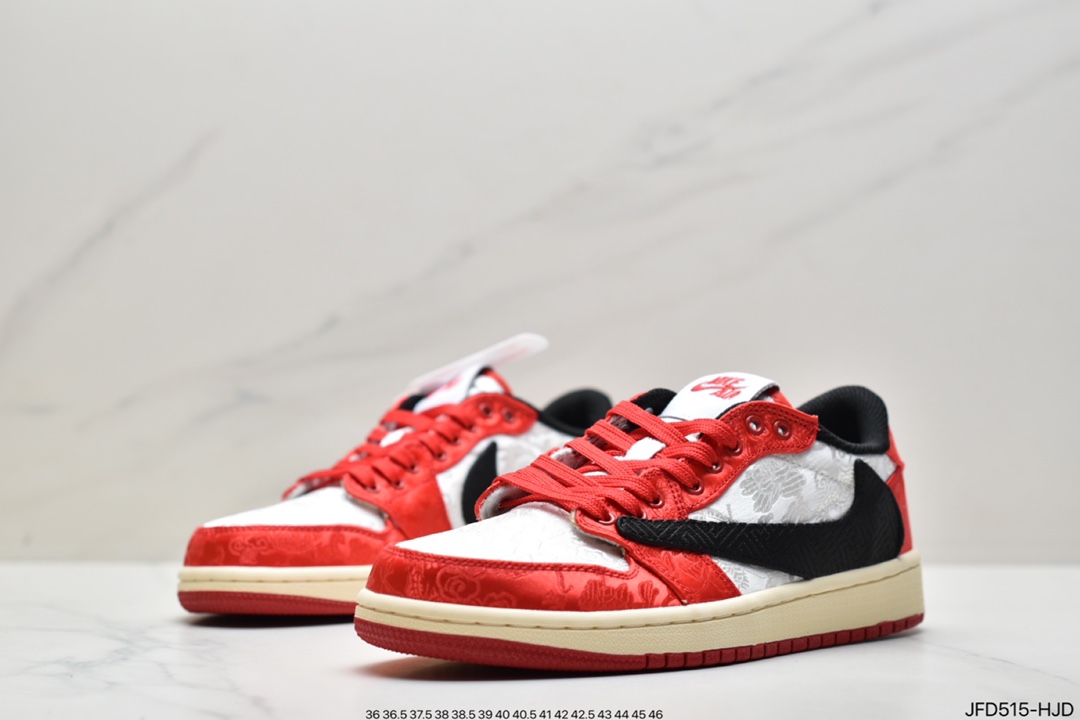 170 Air Jordan 1 Low 白红AJ1乔1低帮休闲板鞋 553558-607