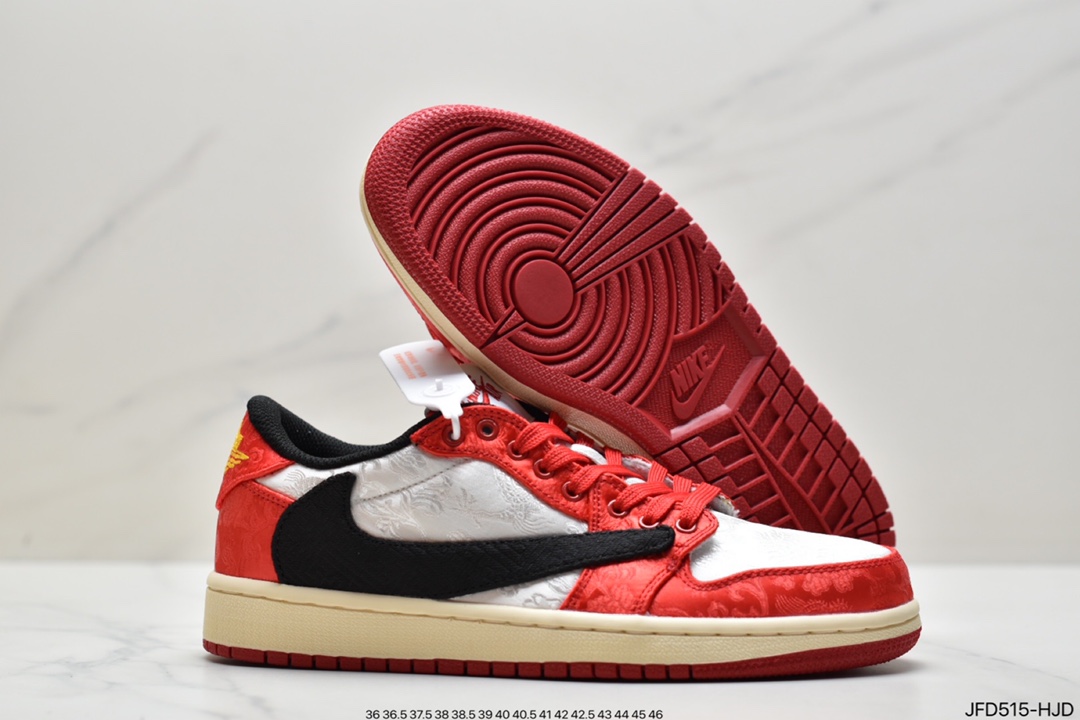 170 Air Jordan 1 Low 白红AJ1乔1低帮休闲板鞋 553558-607