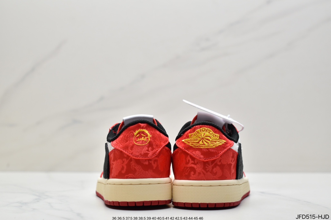 170 Air Jordan 1 Low 白红AJ1乔1低帮休闲板鞋 553558-607