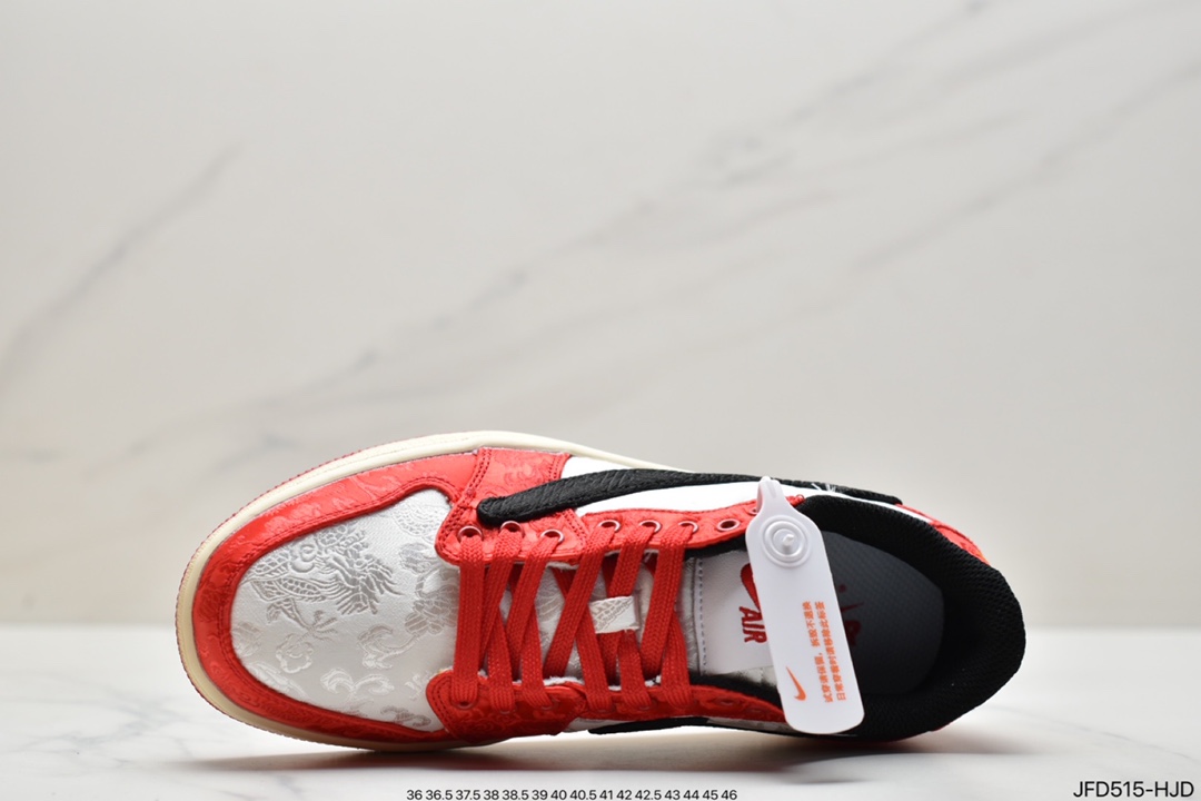 170 Air Jordan 1 Low 白红AJ1乔1低帮休闲板鞋 553558-607