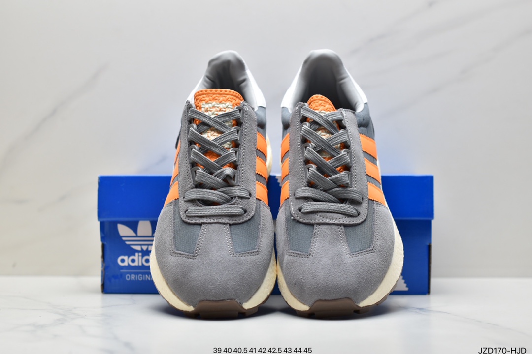 140 真爆阿迪 ADIDAS Racing 1 Boost Prototype 速度轻盈复古系列百搭透气休闲运动慢跑鞋Q47108