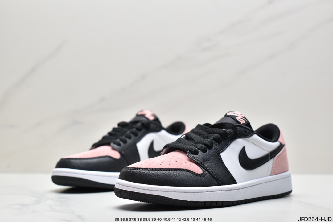170 Air Jordan 1 Low OG Bleached Coral粉麂皮拼接 CZ0790-061