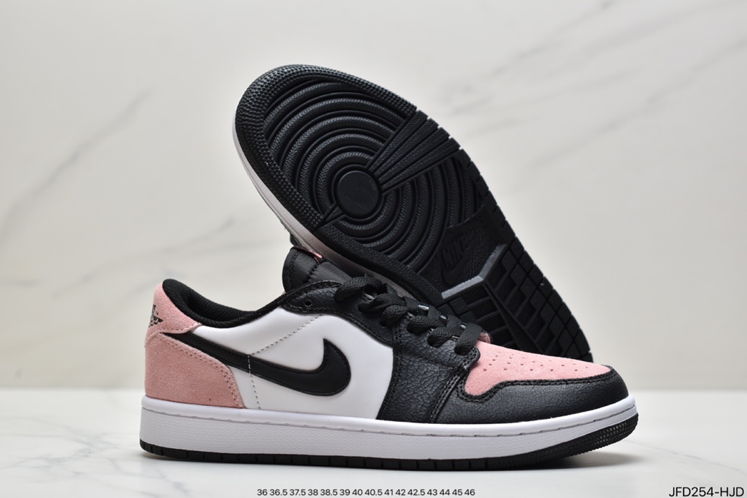 170 Air Jordan 1 Low OG Bleached Coral粉麂皮拼接 CZ0790-061