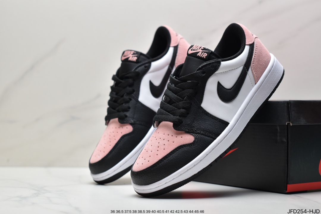 170 Air Jordan 1 Low OG Bleached Coral粉麂皮拼接 CZ0790-061