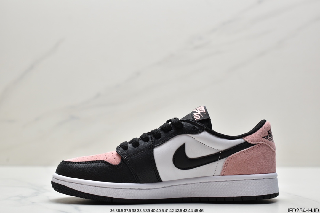 170 Air Jordan 1 Low OG Bleached Coral粉麂皮拼接 CZ0790-061