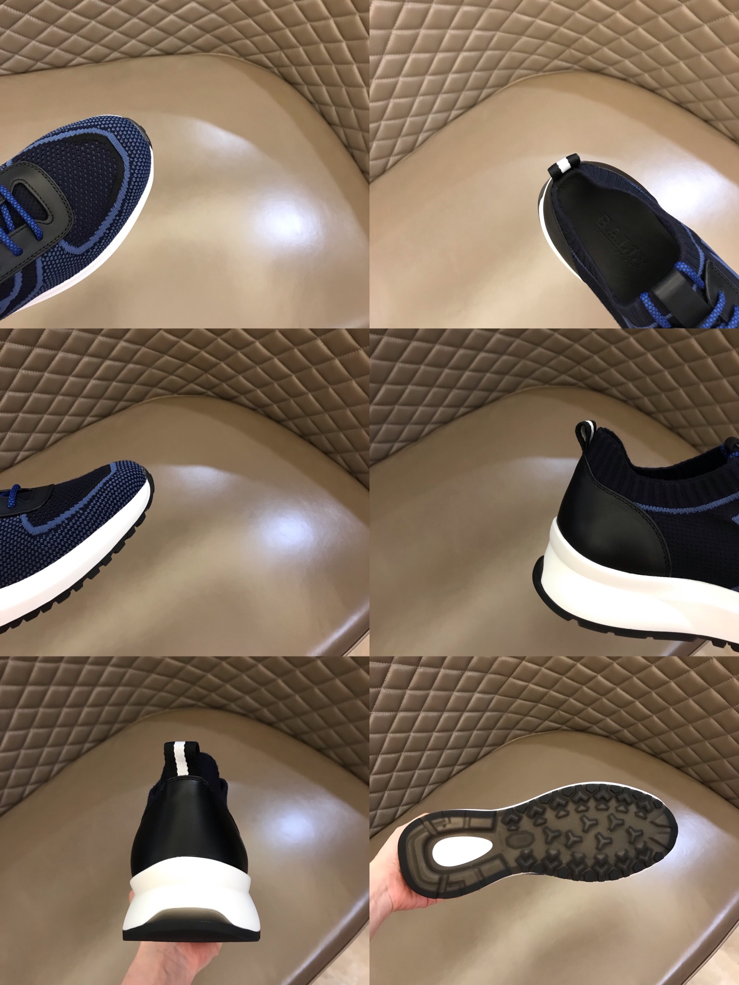 bally巴利   双色高密度飞织制成新品系列男士飞织运动鞋履