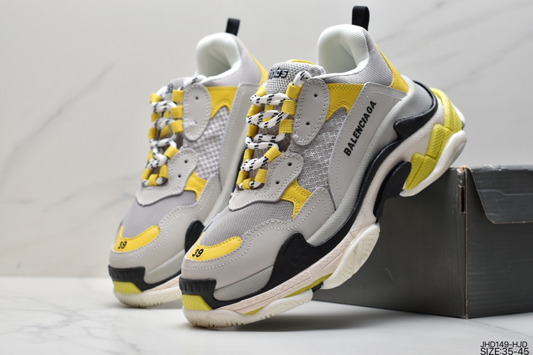 190 巴黎世家老爹鞋 解构主义完美诠释潮流新时尚Balenciaga Triple-S Sneaker 时装复古厚底656686 W06G0 1001