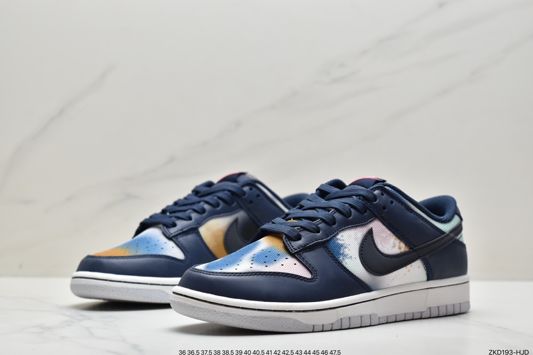 270 Nike Dunk Low ”Graffiti” 蓝鞋款采用帆布底座全覆盖涂鸦状斑点图案  DM0108-400