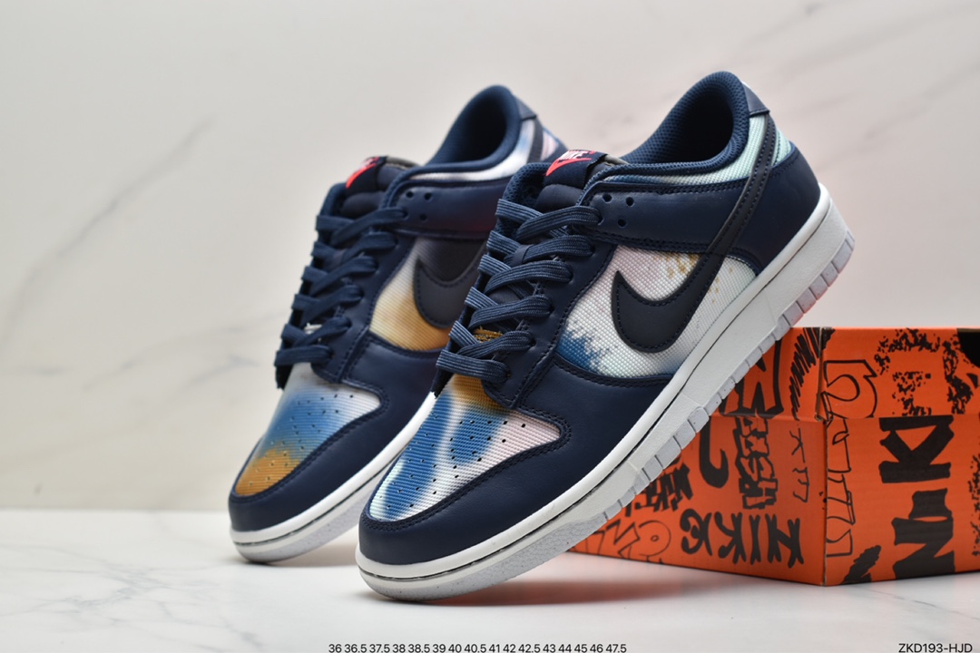 270 Nike Dunk Low ”Graffiti” 蓝鞋款采用帆布底座全覆盖涂鸦状斑点图案  DM0108-400