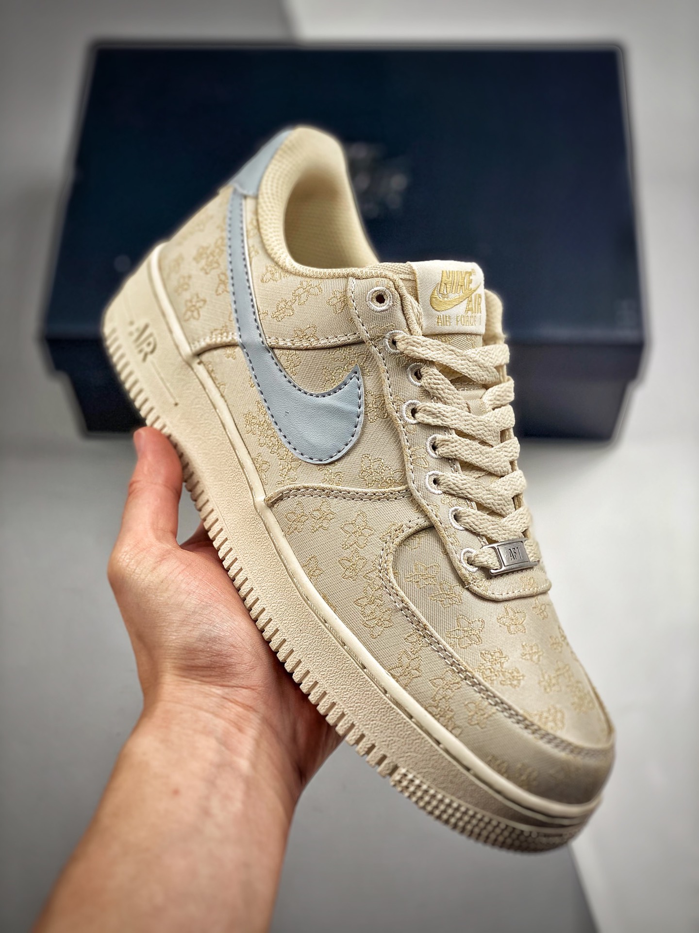 -3 CLOT x Nike Air Force 1 Premium Fuerza Aérea Uno, marca de Edison Chen! Condensación, caña baja, zapatillas "Seda Az…