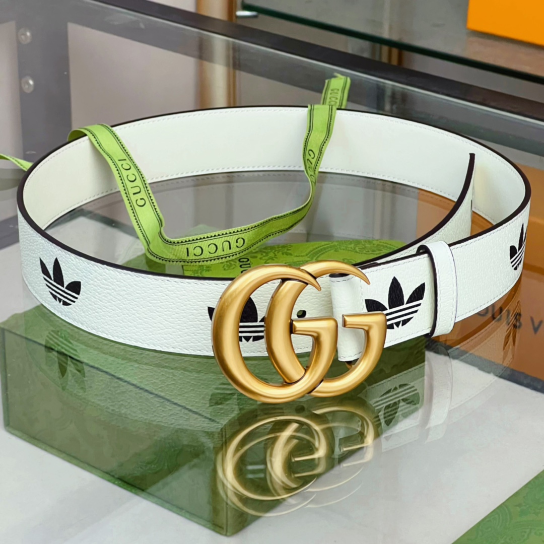 Adidas x Gucci Joint Series: GG Marmont Belt with Trefoil Stamp - 图片 2