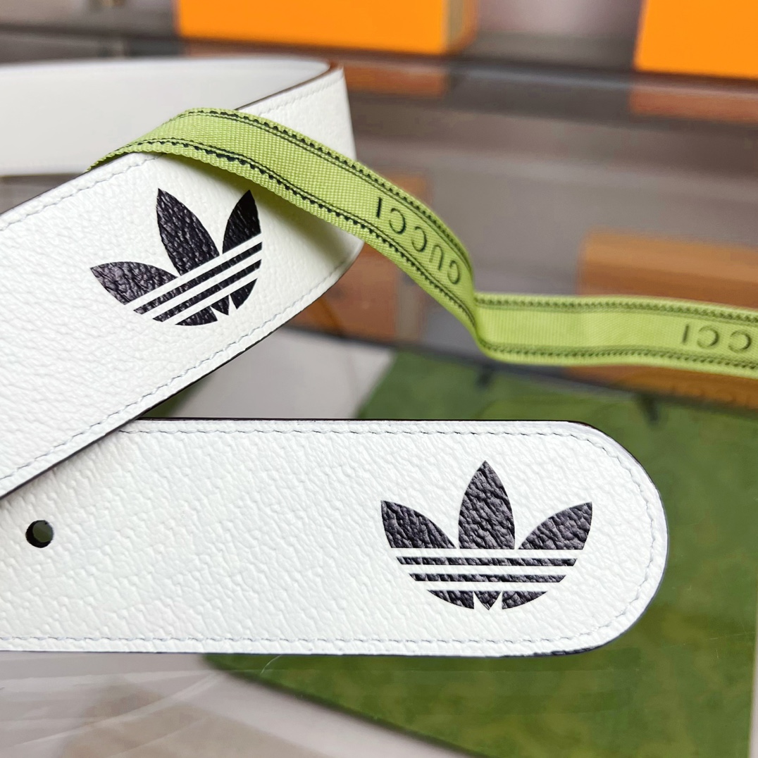 Adidas x Gucci Joint Series: GG Marmont Belt with Trefoil Stamp - 图片 4