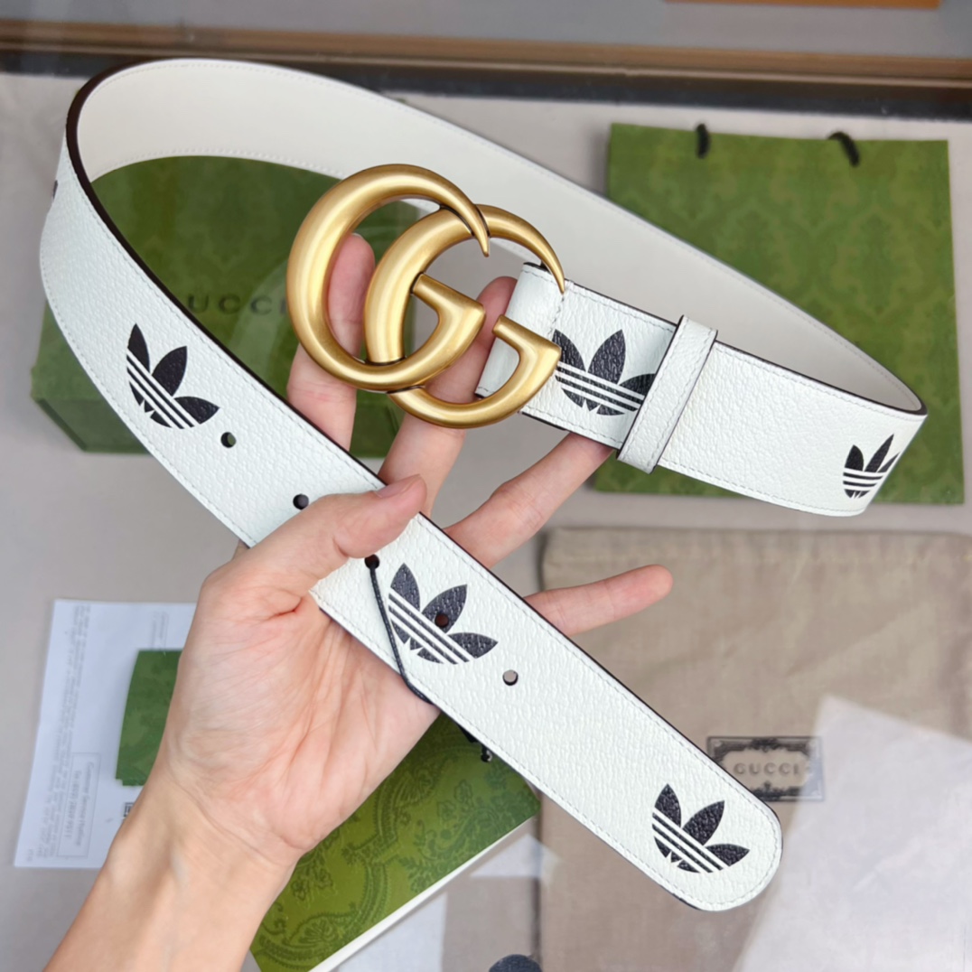 Adidas x Gucci Joint Series: GG Marmont Belt with Trefoil Stamp - 图片 6