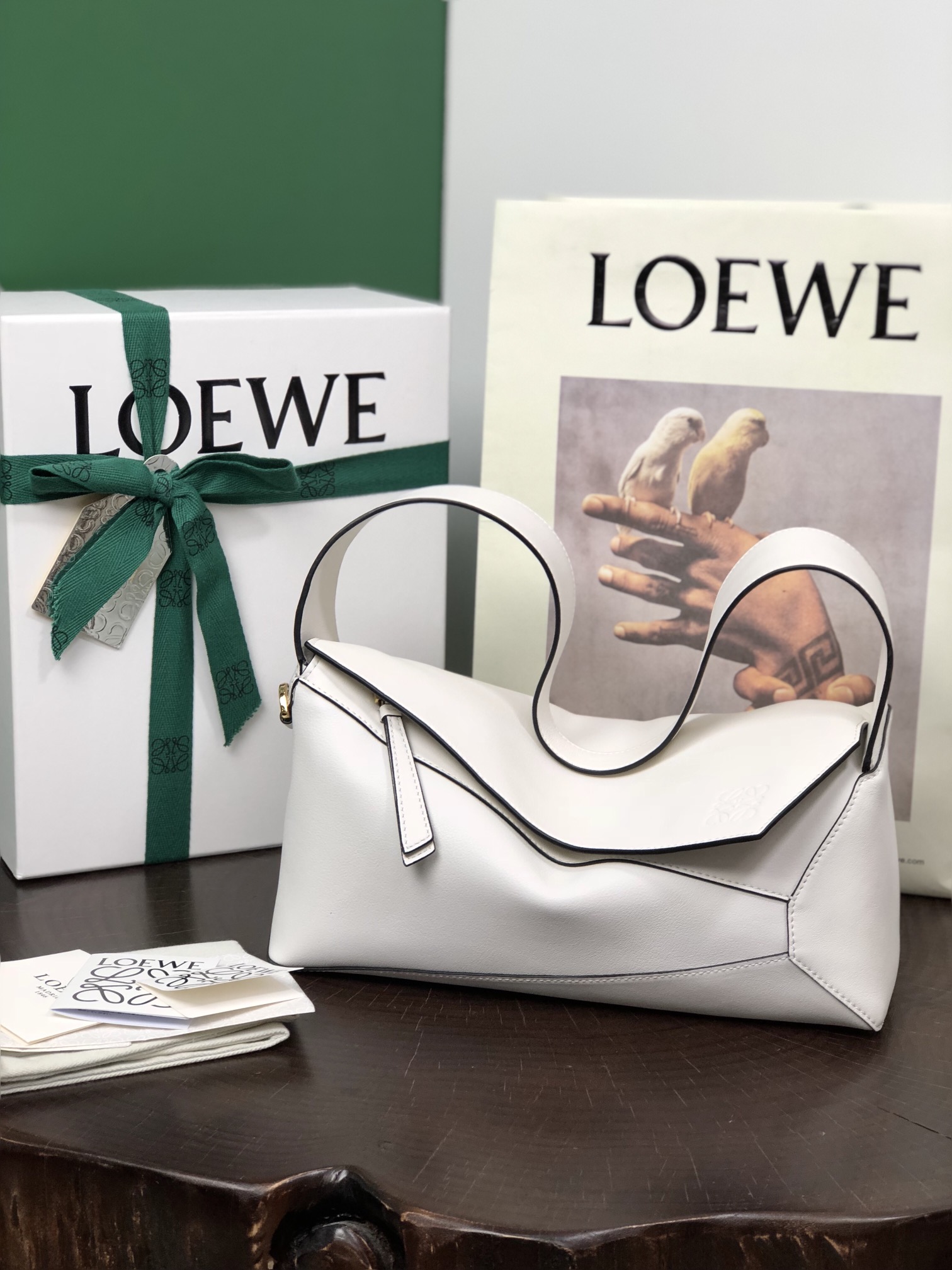 for sale online
 Loewe Puzzle Handbags Crossbody & Shoulder Bags White Canvas Cotton Cowhide Vintage Underarm