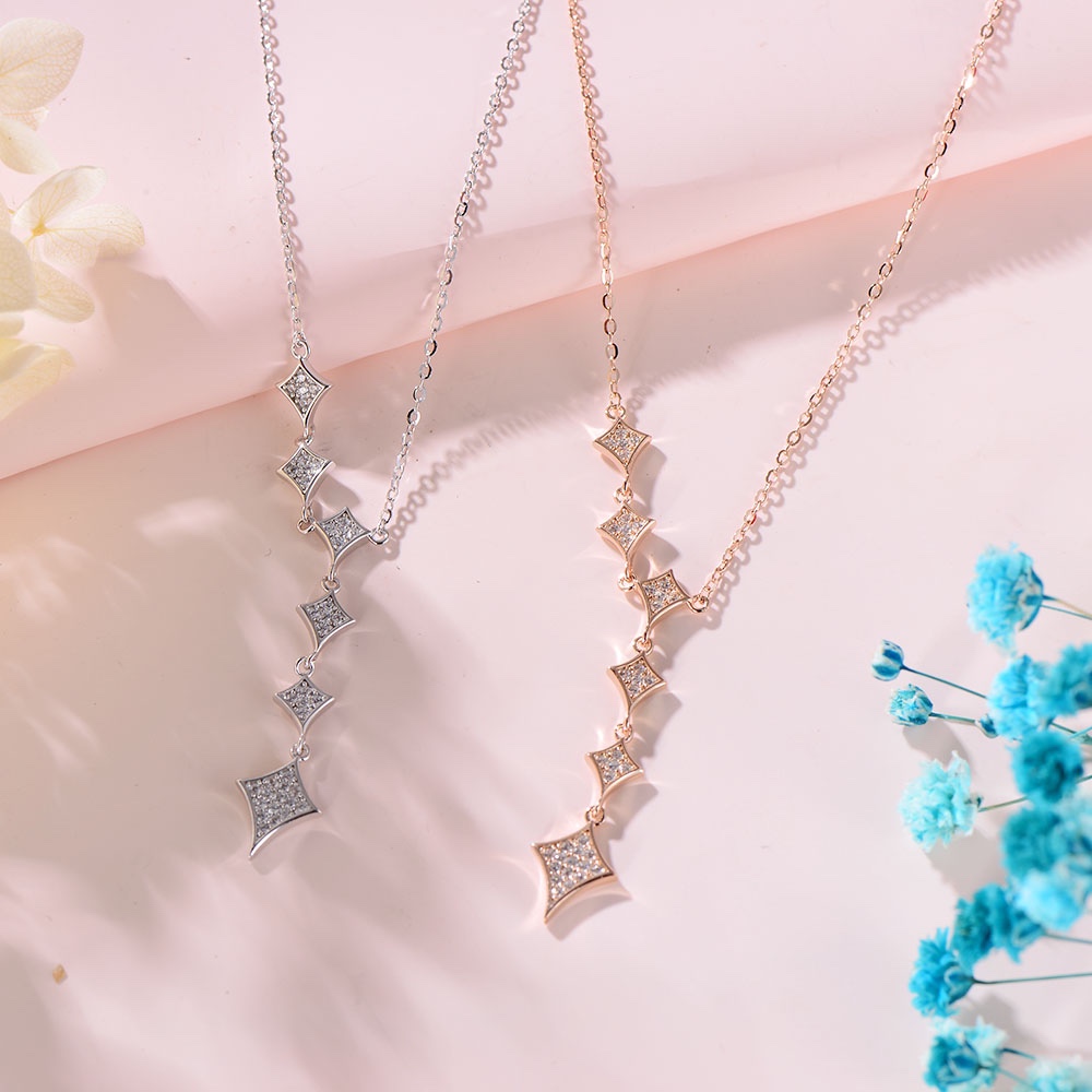 High Polish Silver Necklace Vintage New Year Gold