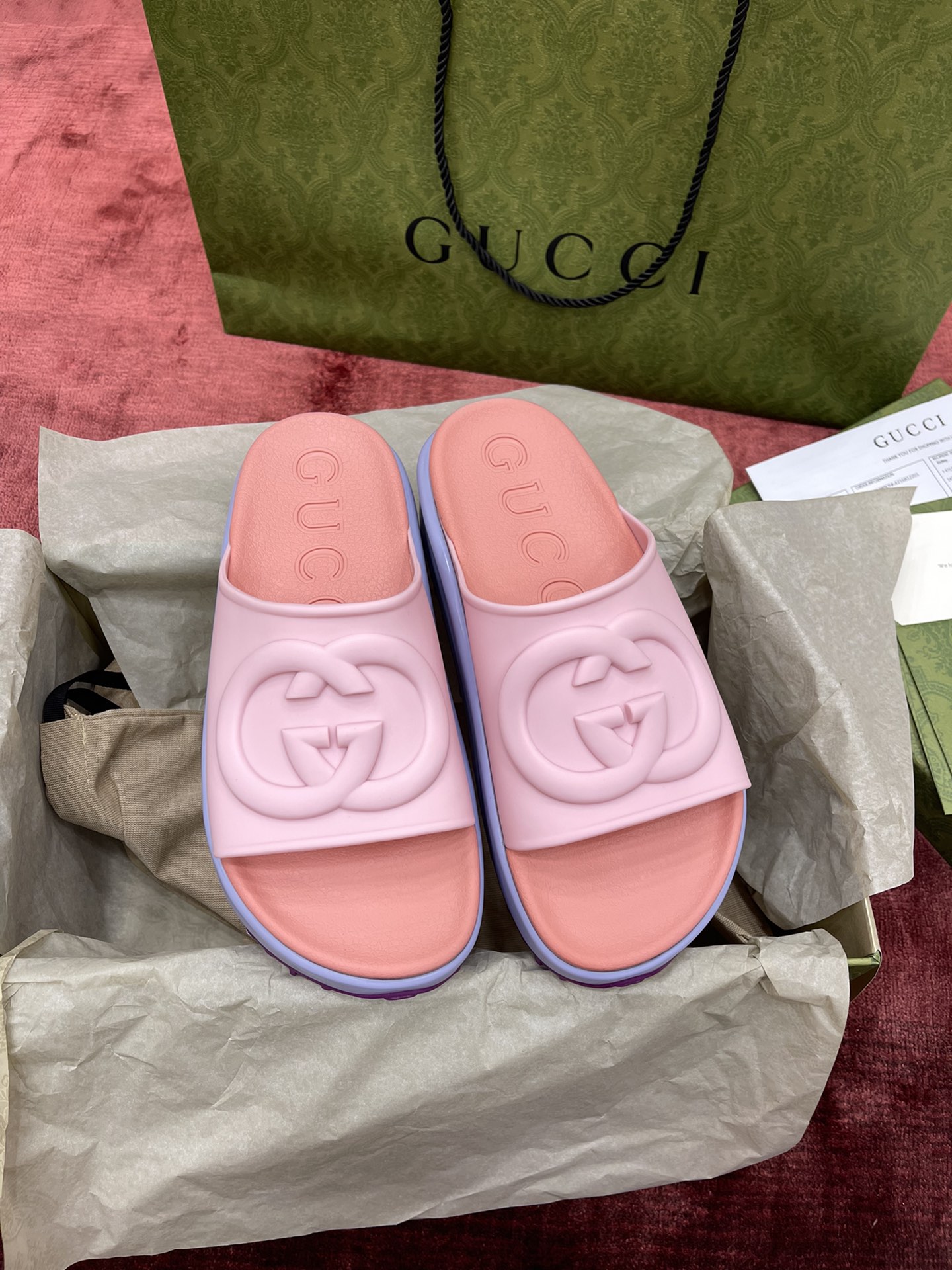 Serie de pantuflas Guc *, modelo de mujer "rosa" de grado de compra, talla de mujer 35/36/37/38/39/40, el contador es s…
