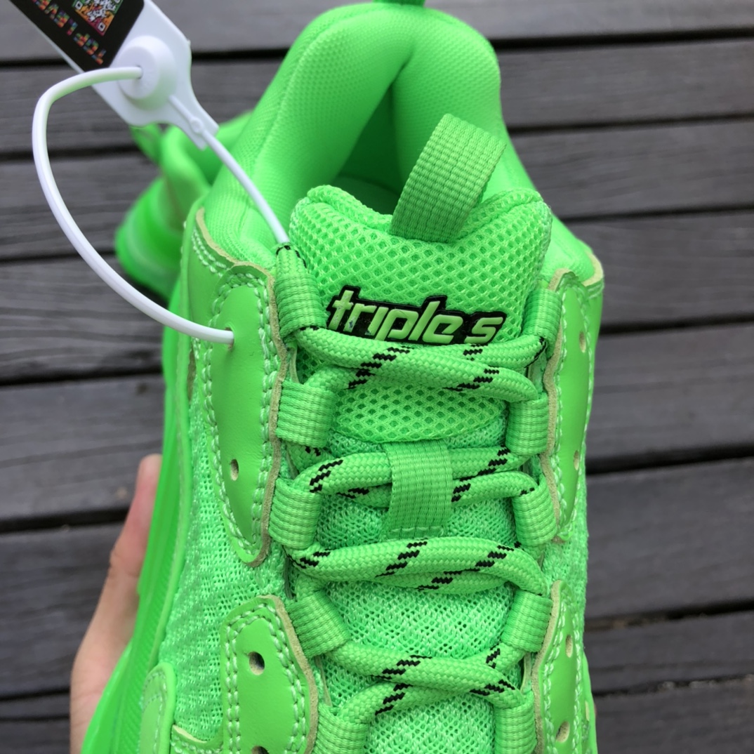 Balenciaga air cushion fluorescent green Balenciaga Balenciaga Triple S Clear Sole non-slip wear-resistant fashion low-top dad shoes