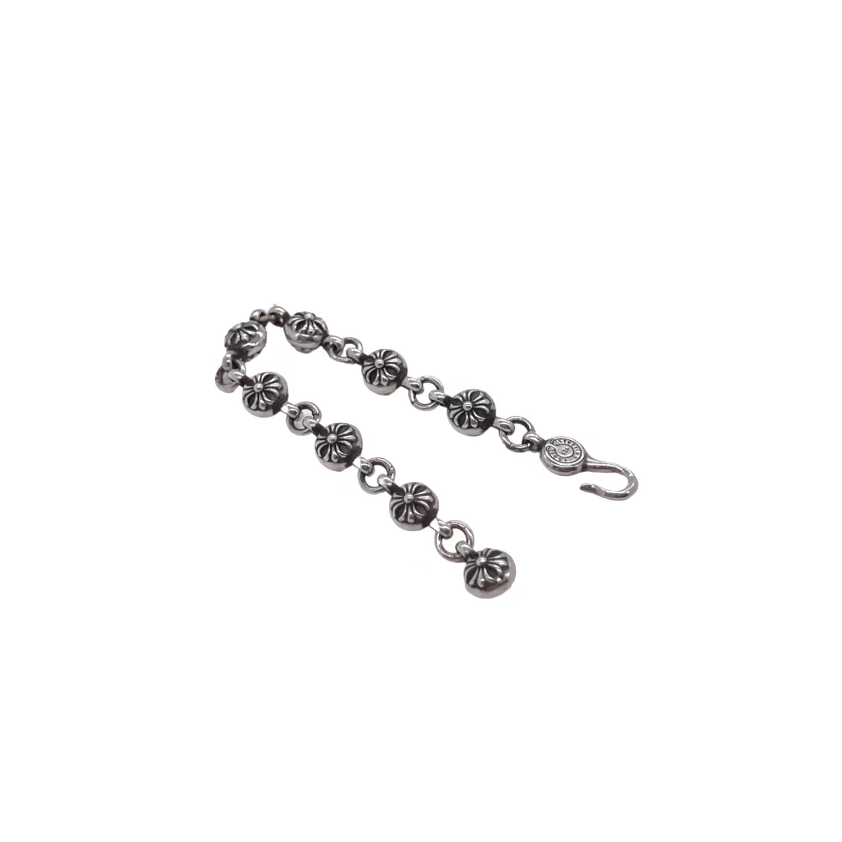 Chrome Hearts 𝐂𝐡𝐫𝐨𝐦𝐞 𝐡𝐞𝐚𝐫𝐭𝐬克罗心 十字花珠手链