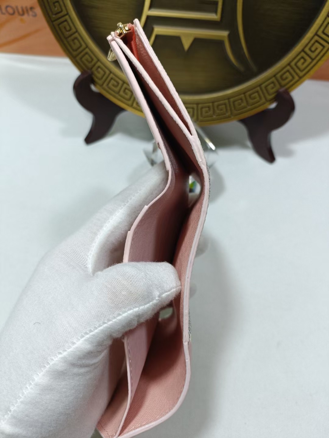 Premium Leather Bifold Wallet with cash inside