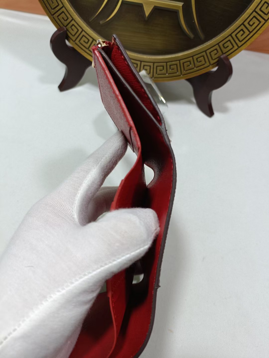 Premium Leather Bifold Wallet with cash inside