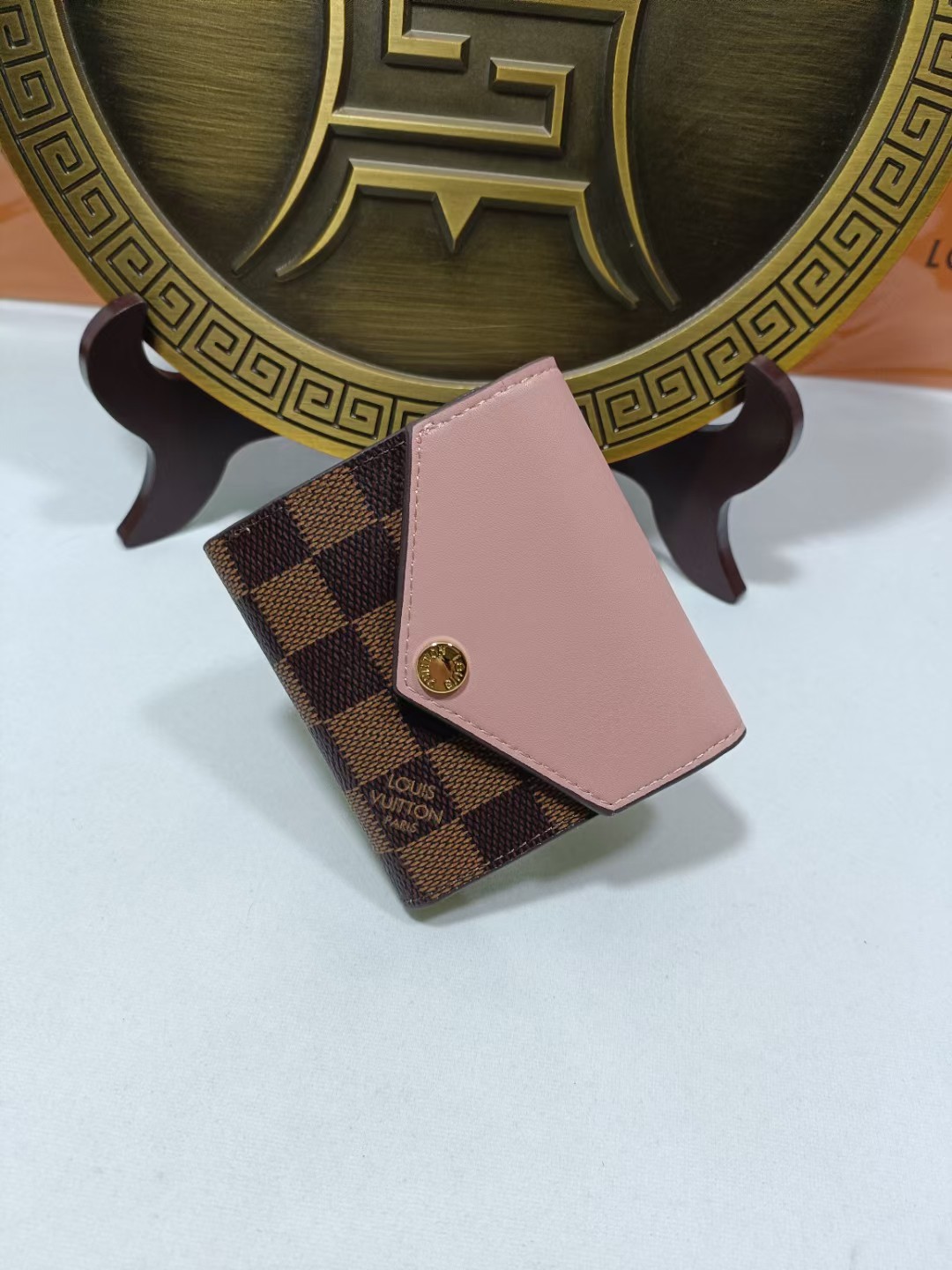 Close-up of premium leather bifold wallet texture