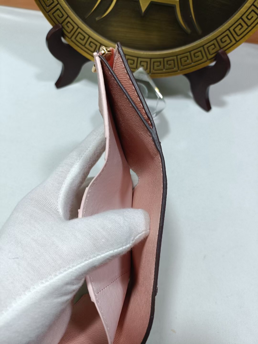 Premium Leather Bifold Wallet with cash inside