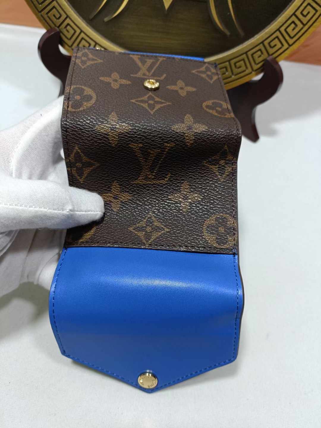 Leather wallet, side view