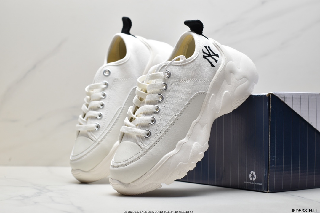 MLB Big Ball Chunky Canvas Low Retro Thick Sole Daddy Style Low Top All-match Casual Sports Jogging Shoes 32SHU1111