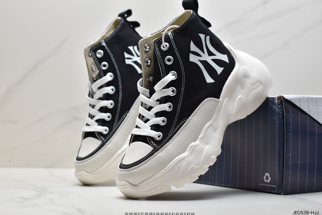 MLB Big Ball Chunky Canvas Low Retro Thick Sole Daddy Style Low Top All-match Casual Sports Jogging Shoes 32SHU1111