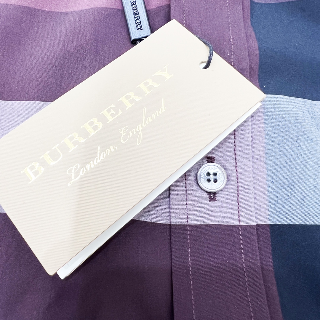 220 Burberry/巴宝莉 22ss 经典大格纹长袖衬衫定制原版一致20支精梳棉单线纱