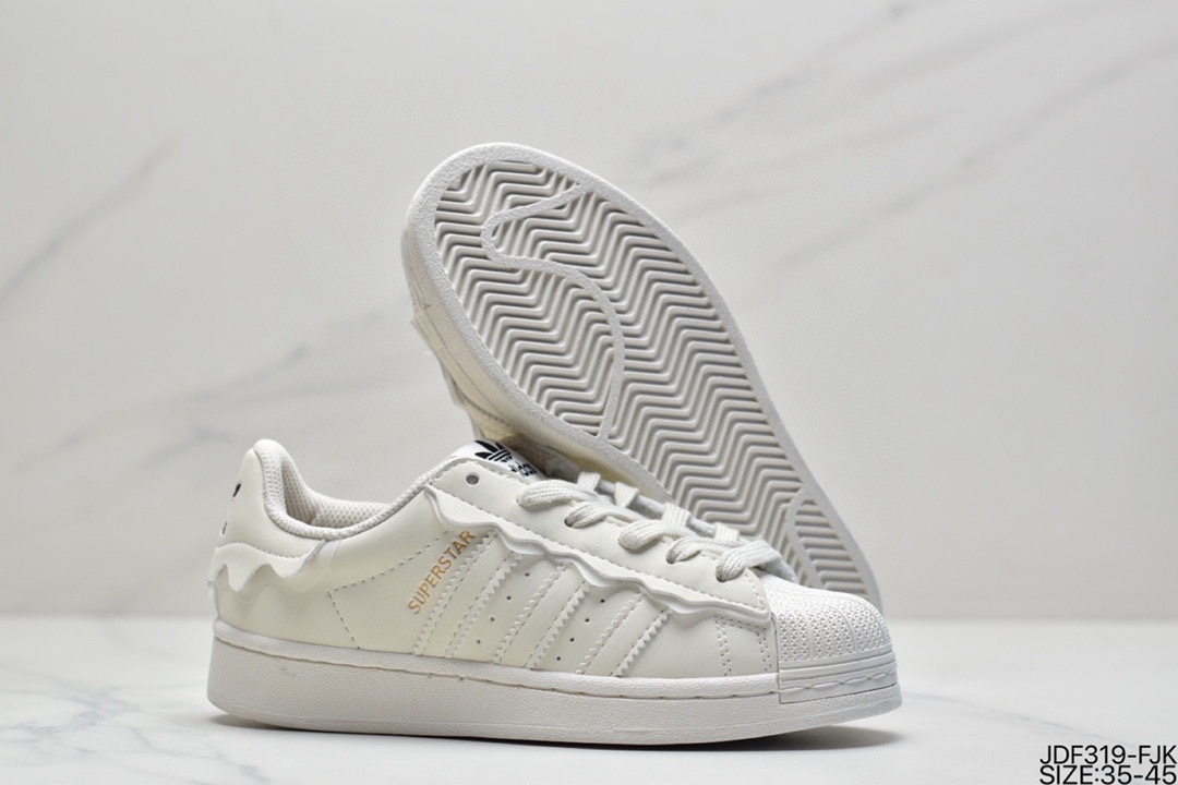 125 阿迪达斯adidas三叶草 Originals Superstar”White/Black/Gold”贝壳头经典百搭休闲运动板鞋