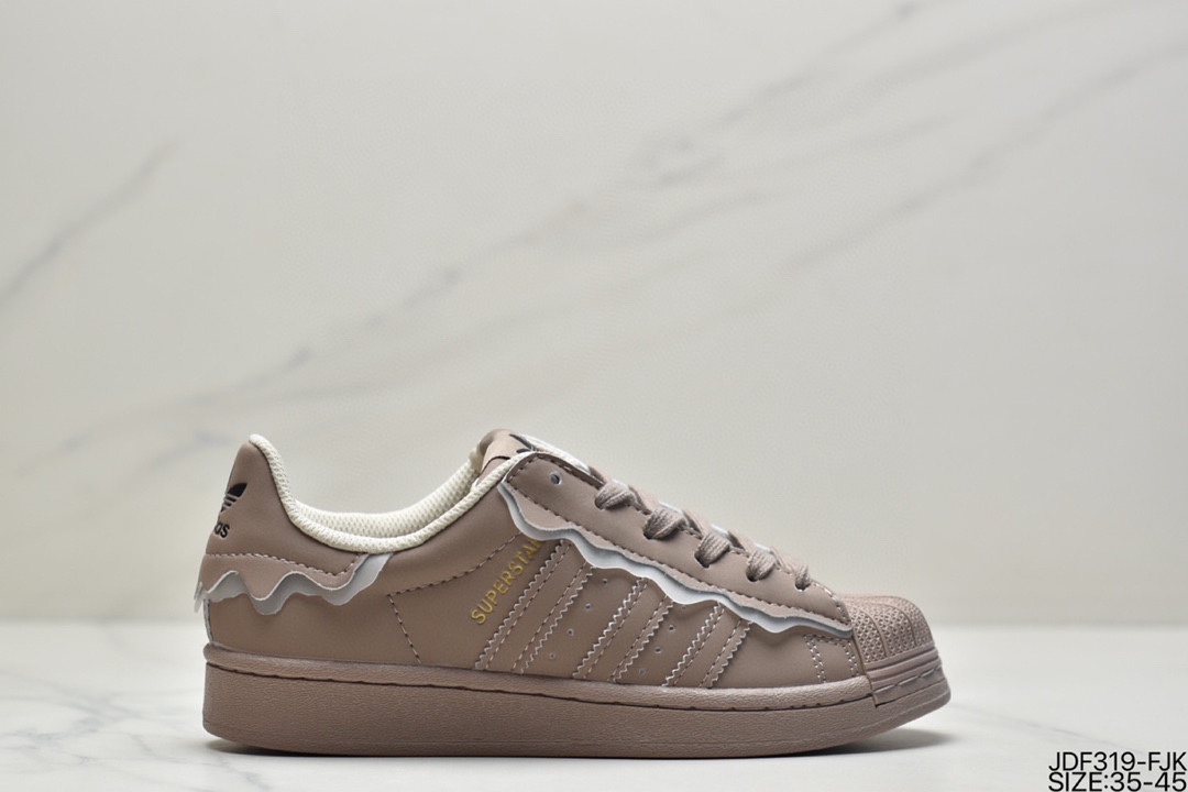 125 阿迪达斯adidas三叶草 Originals Superstar”White/Black/Gold”贝壳头经典百搭休闲运动板鞋