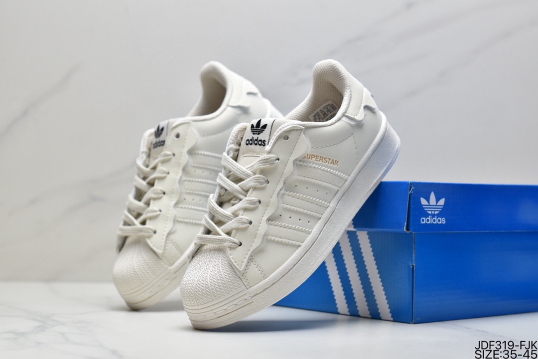 125 阿迪达斯adidas三叶草 Originals Superstar”White/Black/Gold”贝壳头经典百搭休闲运动板鞋