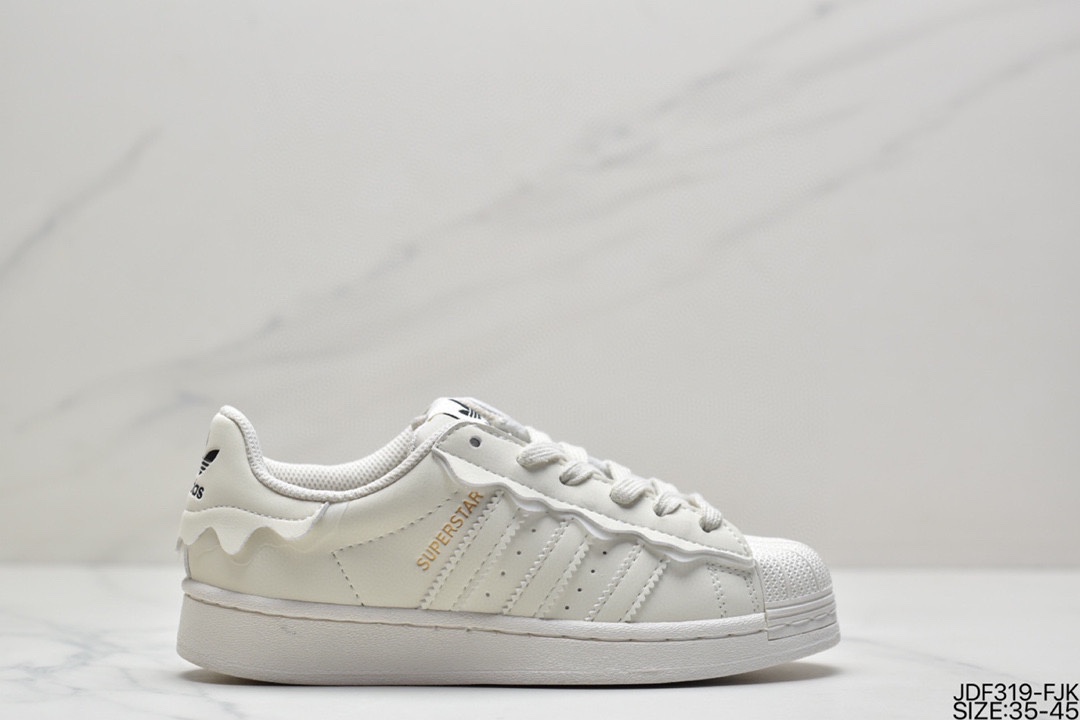 125 阿迪达斯adidas三叶草 Originals Superstar”White/Black/Gold”贝壳头经典百搭休闲运动板鞋