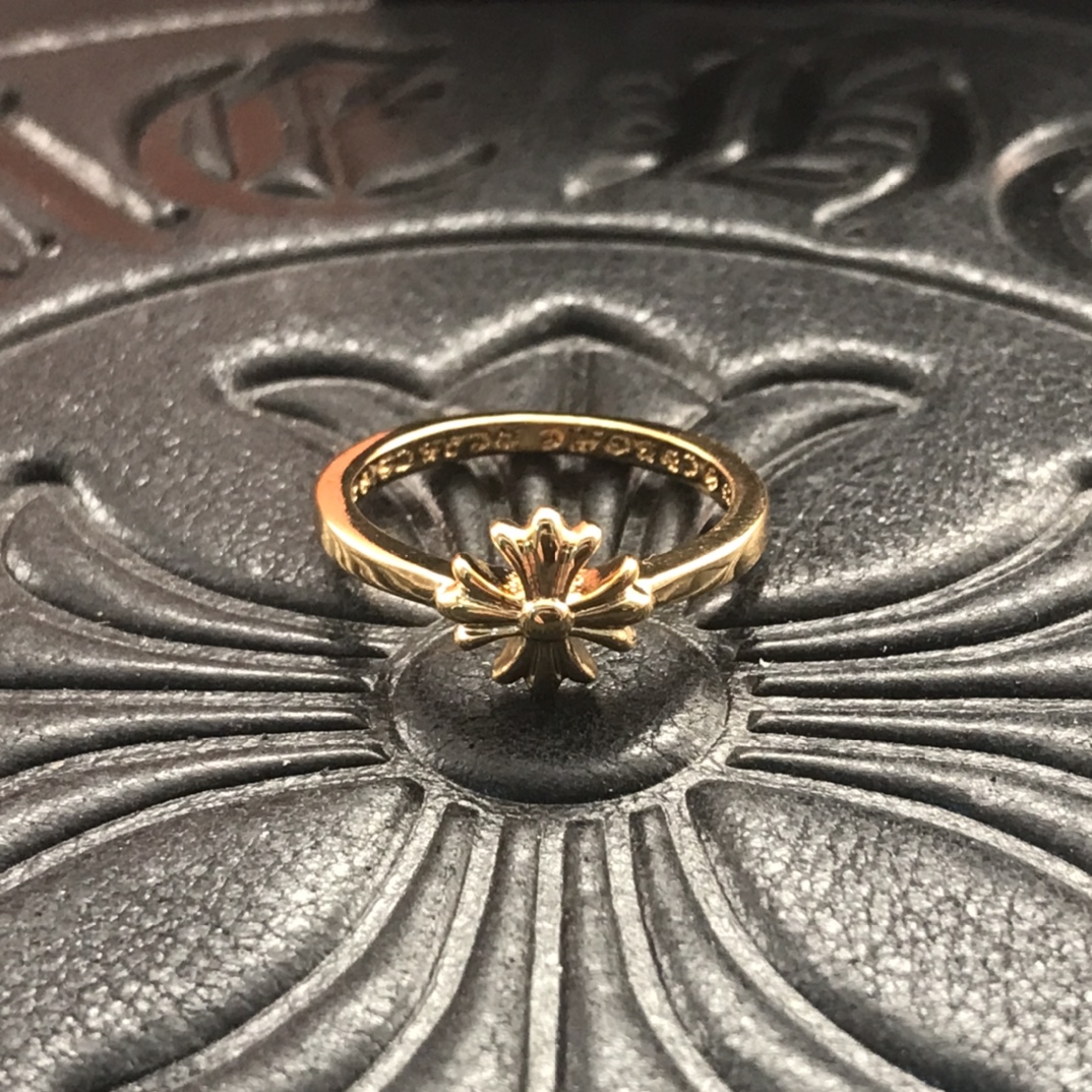 NO:582095,High version Chrome heart 22K square cross flower small ring size 6 to 11, jewelry boutique, chrome hearts, ring19860909高版本克罗心22K方十字花小戒指 尺寸6一11,饰品精品,chrome hearts,ring,Jewelry