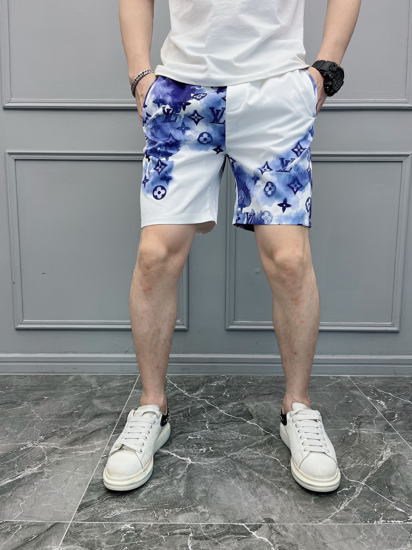 Louis Vuitton Clothing Shorts Printing Men Summer Collection Fashion Beach