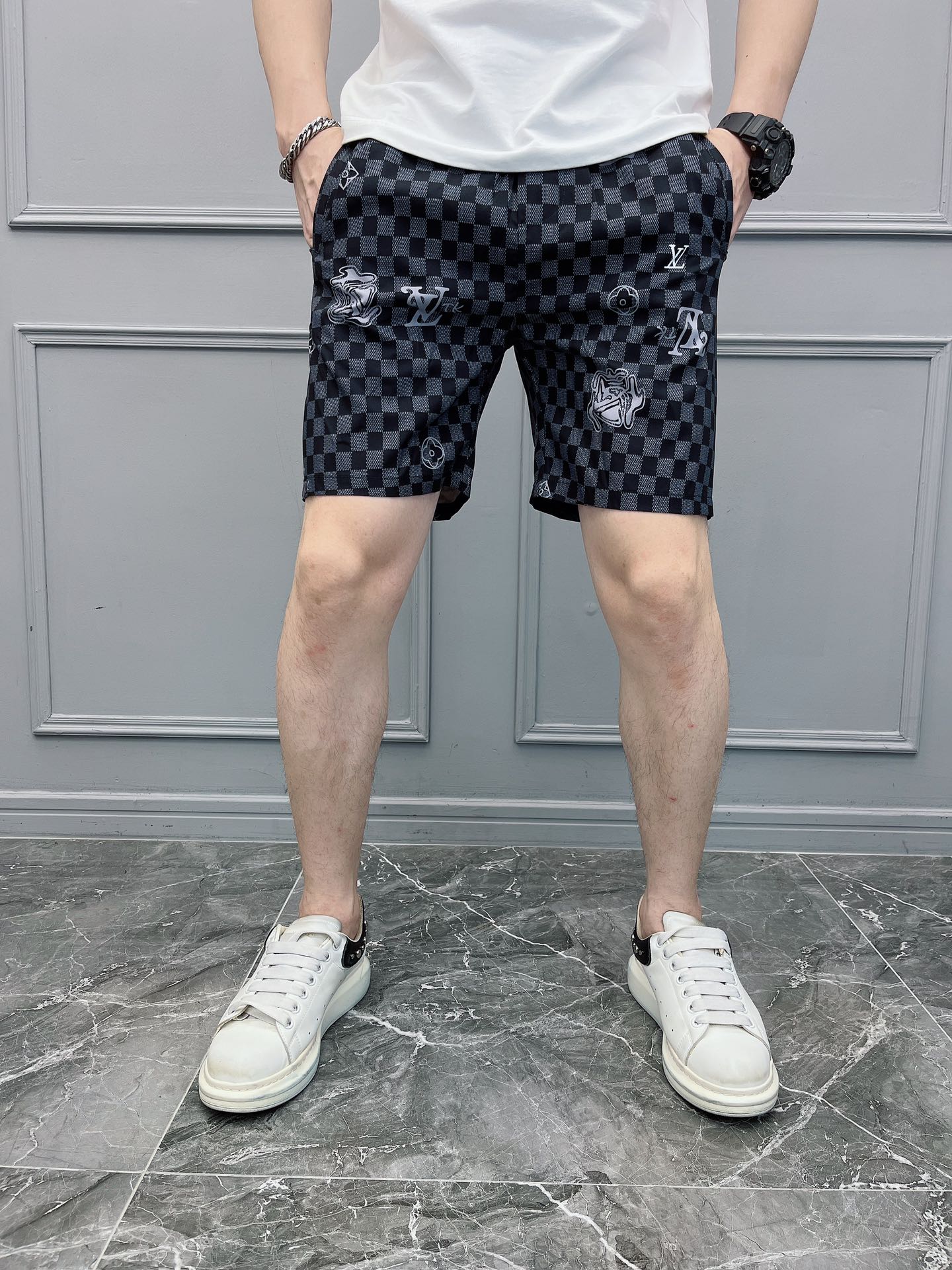 Louis Vuitton Clothing Shorts Wholesale Imitation Designer Replicas
 Printing Men Summer Collection Fashion Beach