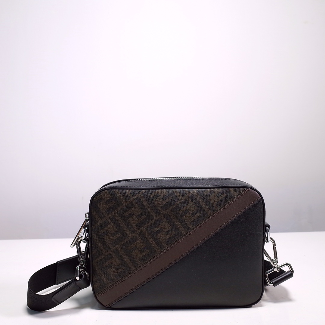 Cheap High Quality Replica
 Fendi mirror quality
 Camera Bags Crossbody & Shoulder Bags Coffee Color Calfskin Cowhide PVC