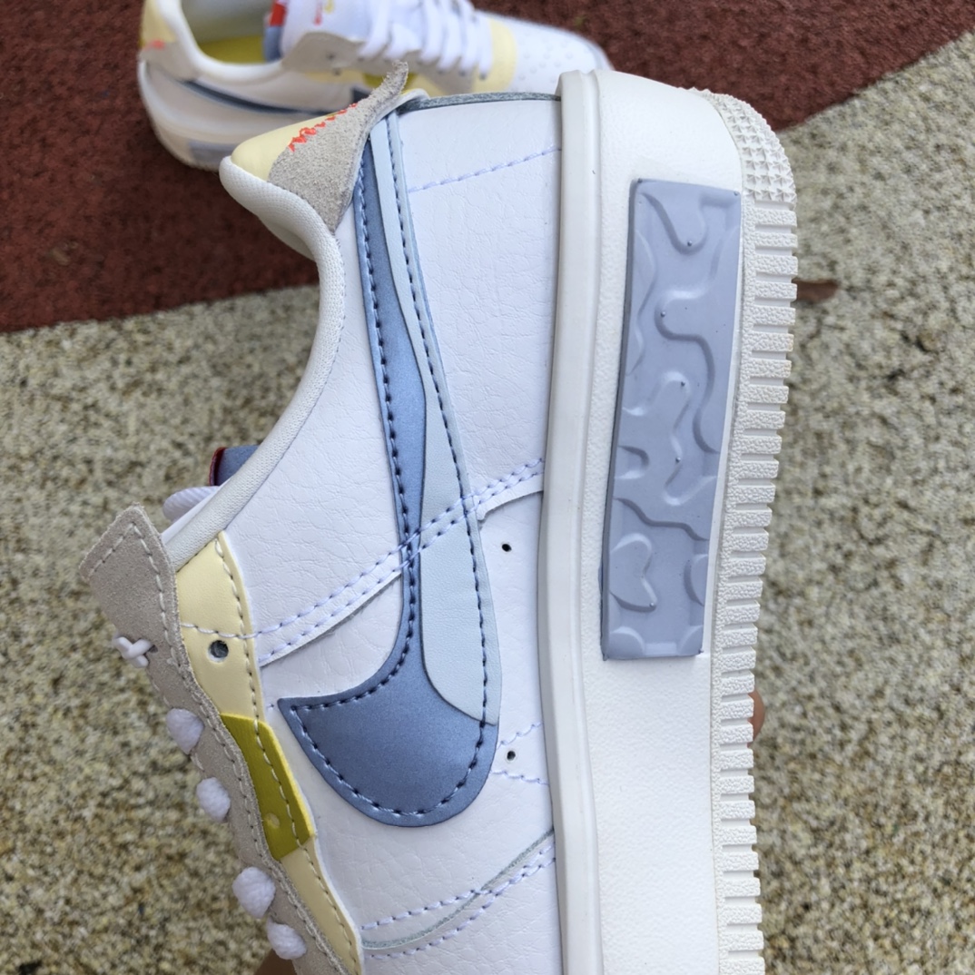 AF1 white, yellow and blue low Nike Air Force 1 Fontanka white, yellow and blue low-top casual sneakers DV2175 -100