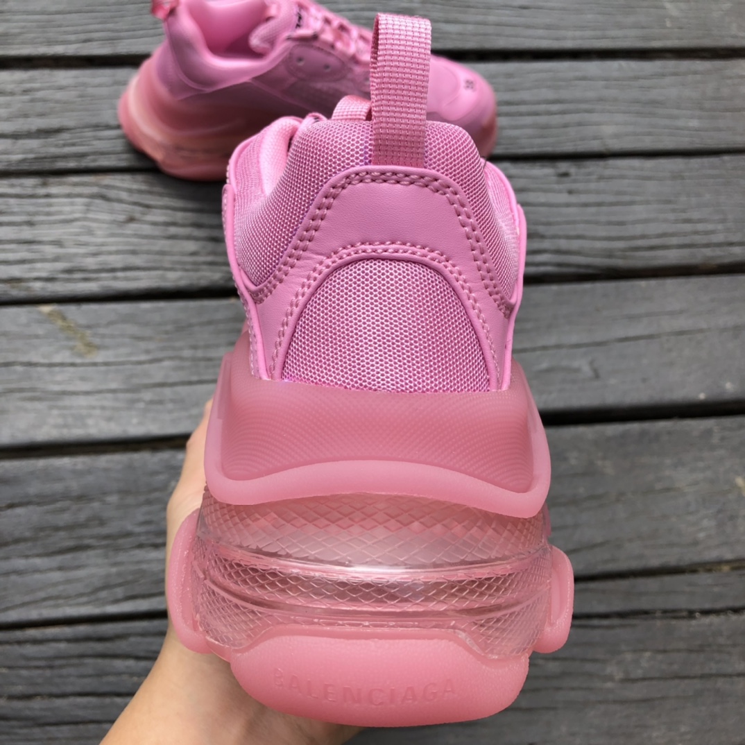 Balenciaga air cushion pink Balenciaga Balenciaga Triple S Clear Sole non-slip wear-resistant fashion low-top dad shoes