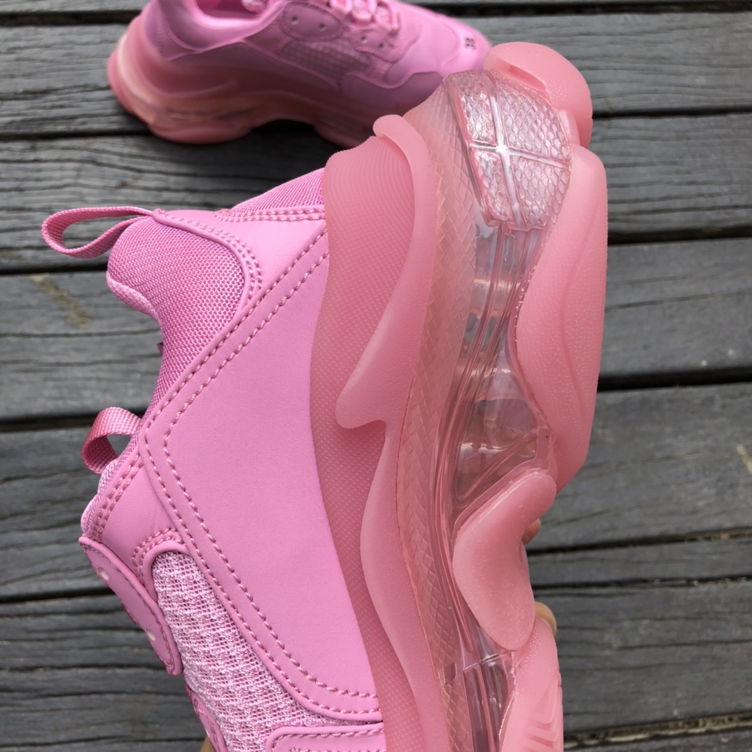 Balenciaga air cushion pink Balenciaga Balenciaga Triple S Clear Sole non-slip wear-resistant fashion low-top dad shoes