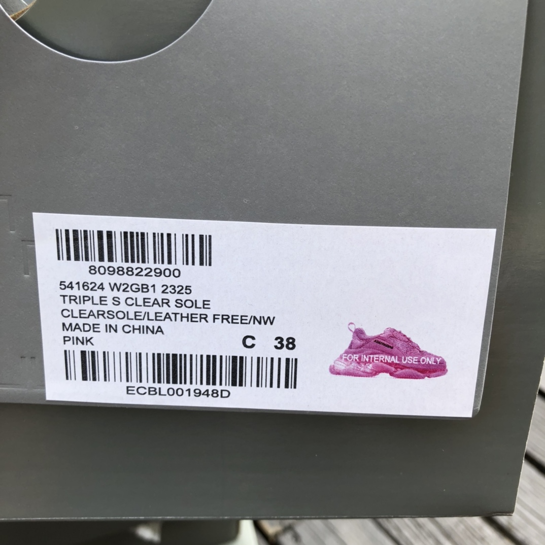 Balenciaga air cushion pink Balenciaga Balenciaga Triple S Clear Sole non-slip wear-resistant fashion low-top dad shoes