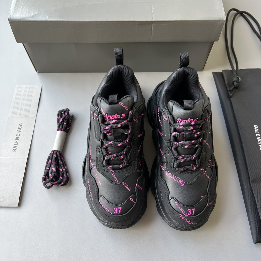 Versión puramente original comprada en mostrador de la versión original de Balenciaga Triple S de marca compartida Bale…