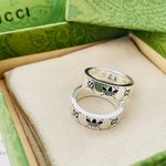 Gucci Jewelry Ring- White 925 Silver Trefoil