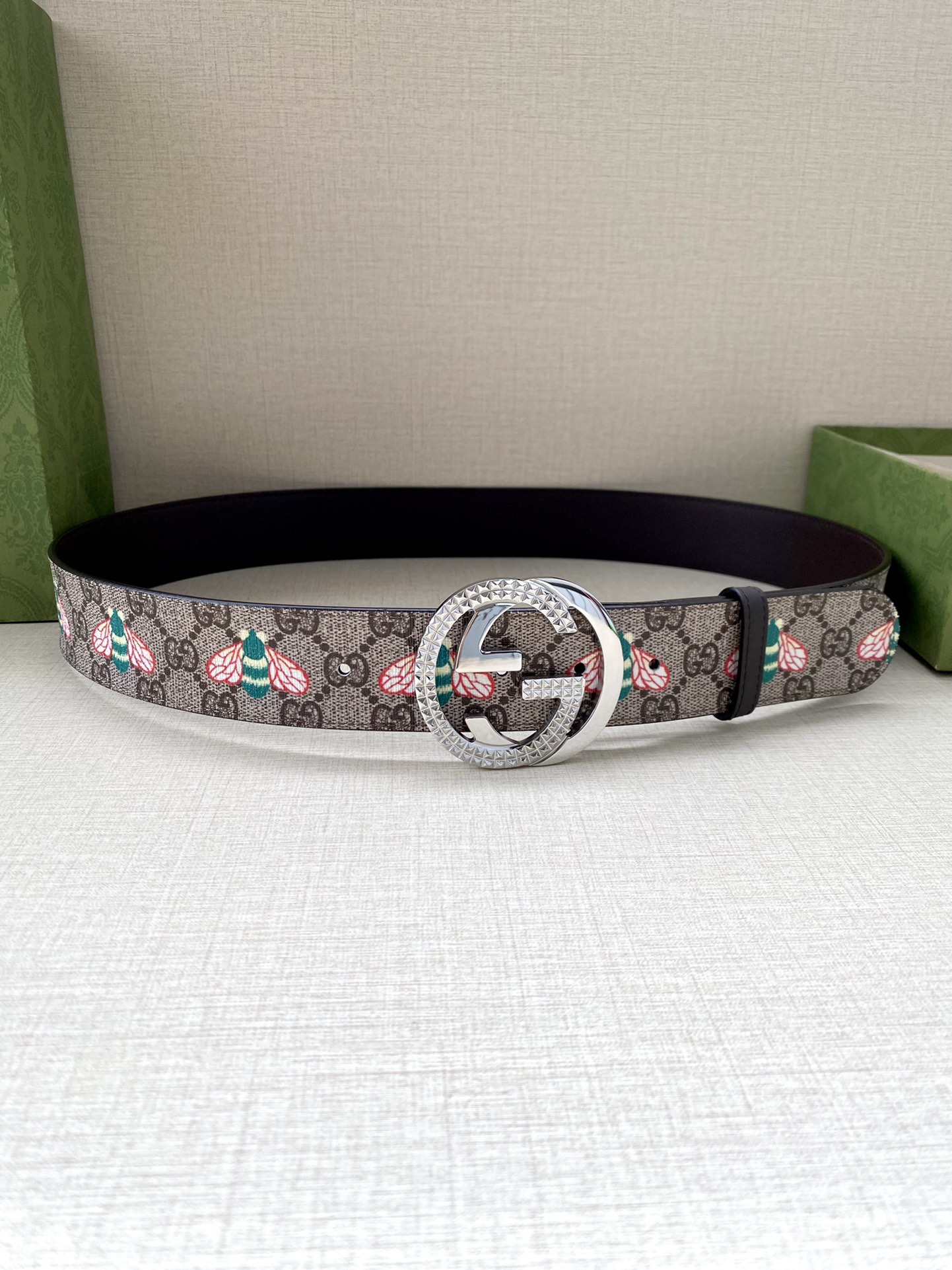 宽度4.0cmGUCCI蜜蜂图案是G