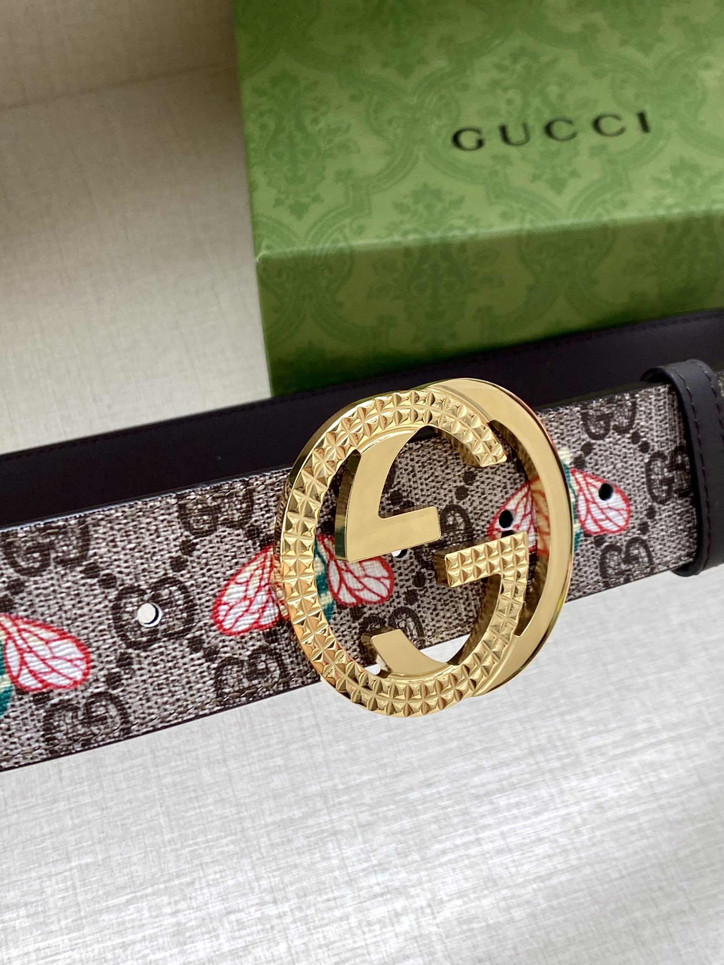 宽度4.0cmGUCCI蜜蜂图案是G