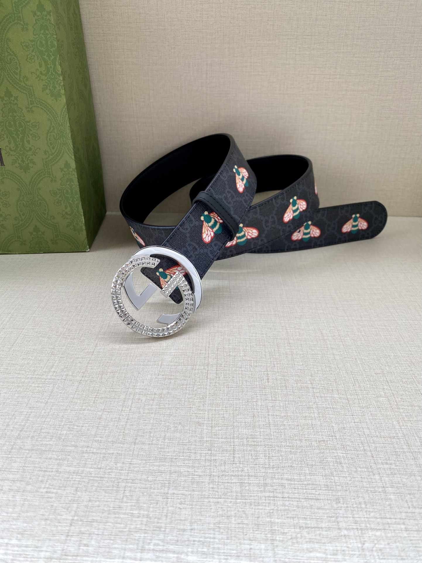 宽度4.0cmGUCCI蜜蜂图案是G