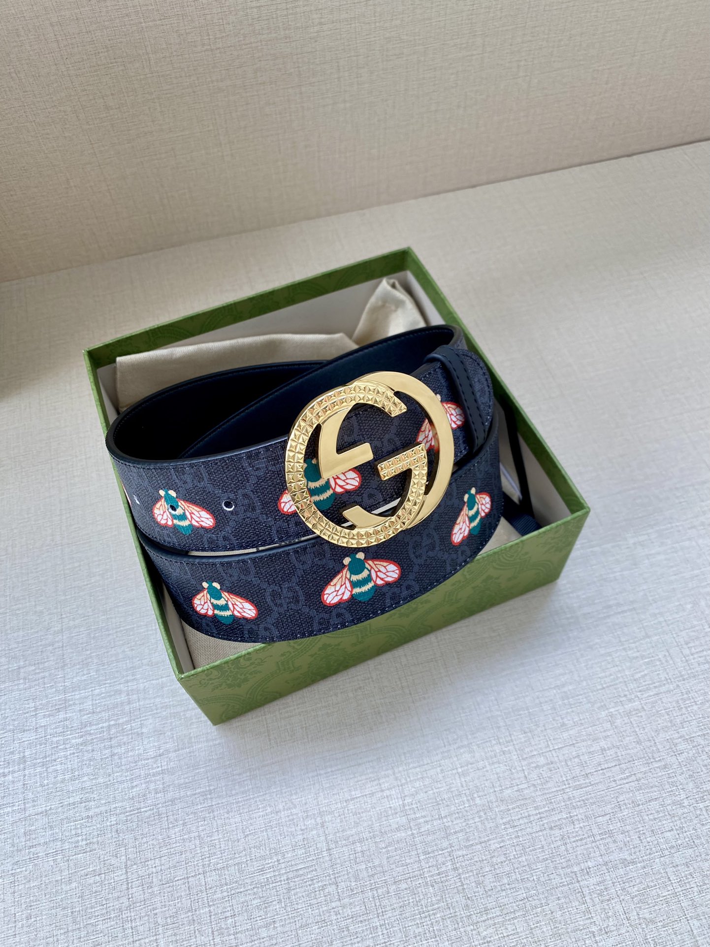宽度4.0cmGUCCI蜜蜂图案是G