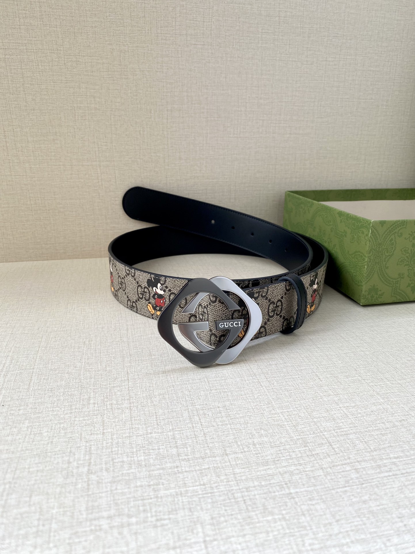 宽度4.0cmGUCCI米奇动漫图案