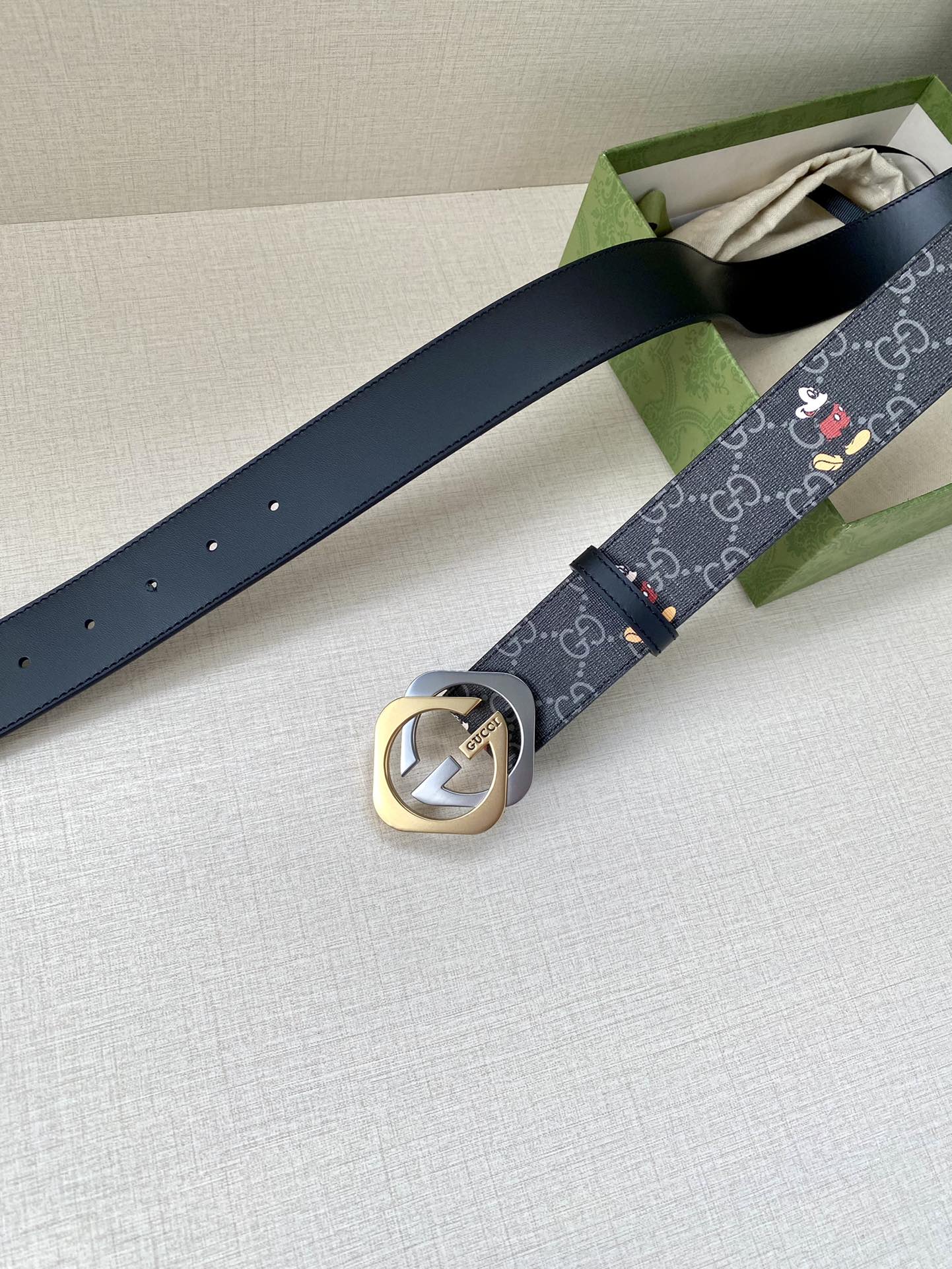 宽度4.0cmGUCCI米奇动漫图案